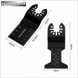 18 lames de scie oscillantes multi-outils HCS, disques de coupe, lames multifonctions, lames pour le travail du bois, rénovateur, outils électriques - Product Image 2