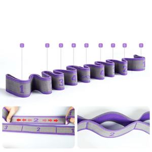 สายไนลอนยืดได้9ลูปเข็มขัดพิลาทิสสำหรับออกกำลังกายมีความยืดหยุ่นผ้าแจ็คการ์ด - Product Image 4