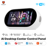Panel de Control de Escritorio Inteligente Tuya AI de 5'', Zigbee Gateway, Pantalla Táctil Integrada con Alexa, Intercomunicador de Seguridad para el Hogar, Todo en Uno