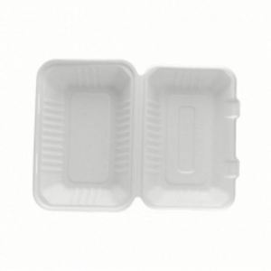 Contenant alimentaire jetable compostable en bagasse de canne à sucre, personnalisable et compatible micro-ondes, pour plats à emporter avec couvercles - Product Image 3