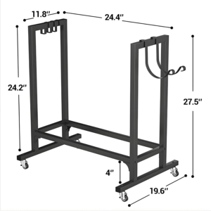 Support à <span class=keywords><strong>bois</strong></span> <span class=keywords><strong>de</strong></span> chauffage compact et moderne en fer noir pour <span class=keywords><strong>cheminée</strong></span>, <span class=keywords><strong>rangement</strong></span> <span class=keywords><strong>de</strong></span> bûches et organisateur <span class=keywords><strong>de</strong></span> préparations <span class=keywords><strong>de</strong></span> feu - Product Image 2