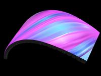 Écran LED flexible en module souple couleur pleine, taille personnalisable, intérieur, VORTEX, avec HDR10 pour applications cylindriques