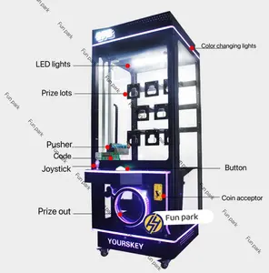 High Quality Key Master Coin Operated Arcade Push Shoe Game Machines Win Prize Vending Gift Machine 8 Lots For FEC