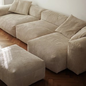 Pháp Vanilla Jacquard <span class=keywords><strong>Linen</strong></span> sofa-OEKO-TEX có thể giặt bao gồm cho căn hộ tiết kiệm không gian - Product Image 6
