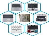 Coque supérieure pour ordinateur portable Macbook A1706 A1989 A1990 A2141 A2251 A2289 A2338 avec clavier US/Français et Touch Bar, gris argenté