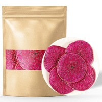 Zwavelvrije gedroogde rode drakenvrucht plakjes, laag temperatuur gedroogd, pitaya zonder suiker, voor fruitthee, cocktaildecoratie, bulk groothandel