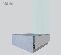 Rampe en verre sans cadre personnalisée, balustrade en aluminium, rampes en verre pour balcon ou villa