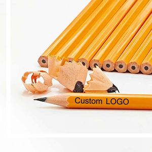 Crayon en gros, forme triangulaire macaron, en bois de teck clair, avec gomme, pour croquis et dessin, papeterie d'apprentissage, crayon HB - Product Image 2