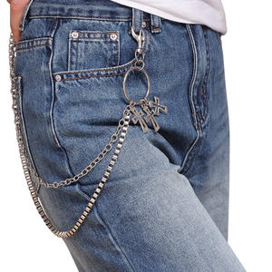 Cadena de Pantalones de Metal Punk de Doble Capa con Cruz, Cadena de Cintura de Plata Tibetana, Accesorio Unisex Casual de Hip Hop - Product Image 2