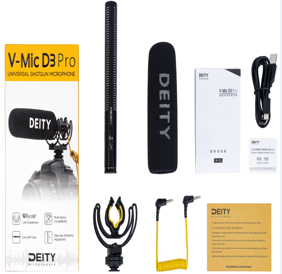 Deity V-Mic D3 Pro コンデンサーマイク ブロードキャスト品質のゲイン