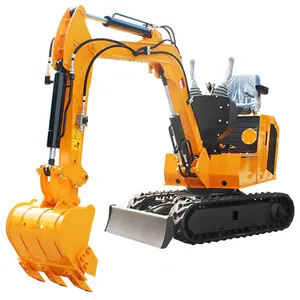 Kleinste Mini Backhoe Graafmachine Mini Digger Vijzel Benzine Grond Graafmachines Voor De Bouw