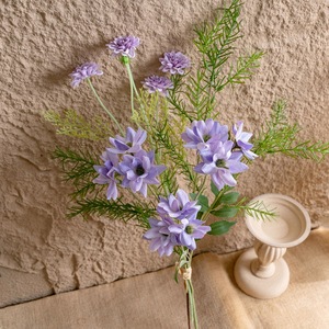 Bouquet de fleurs artificielles montagne avec arbres, en tissu tressé plastique, pour décoration intérieure et accessoires de mariage CF02125 - Product Image 3