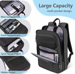 Sac à dos d'ordinateur portable professionnel personnalisé, imperméable, pour voyage, grande capacité, léger, fabrication OEM - Product Image 4