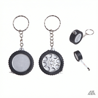 En gros, Mini ruban à mesurer rétractable portable de 3 pieds à double échelle, en forme de porte-clés, pour jantes de voiture, avec logo personnalisé