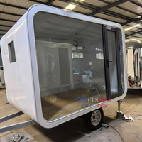 Mini-remorque de bureau mobile économique de 3 m/10 pi sur roues, petite pièce de bureau extérieure, pod de bureau mobile
