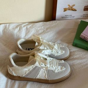 Zapatillas Deportivas Casuales Versátiles Gris Claro, con Cordones, Forma de Bailarina, Malla Transpirable, para Mujer, para Deportes al Aire Libre - Product Image 5