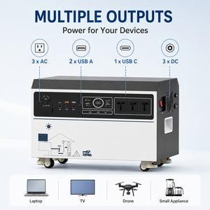 Estación de Energía Portátil Extraíble LiFePO4 K-50T-B 5000W 8000Wh Solar MPPT Onda Sinusoidal Pura Tipo-C/USB para Uso en Interiores y Exteriores - Product Image 4