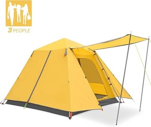 Carpa de Camping Familiar Automática OEM - Refugio Impermeable para 3-4 Personas, con Toldo y Postes de Aluminio - Product Image 6