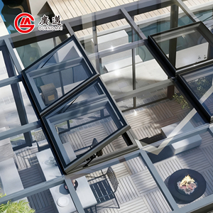 Finestra da Tetto Elettrica Motorizzata in Vetro Temperato Trasparente per Balcone e Soffitta, in Lega di Alluminio 6063-T5, Apribile a Battente - Product Image 3