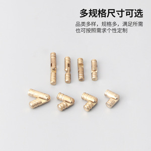 Charnière cylindrique en cuivre pur, montage encastré, pour boîte à bijoux, boîte cadeau, charnière de meuble antirouille, design minimaliste - Product Image 4