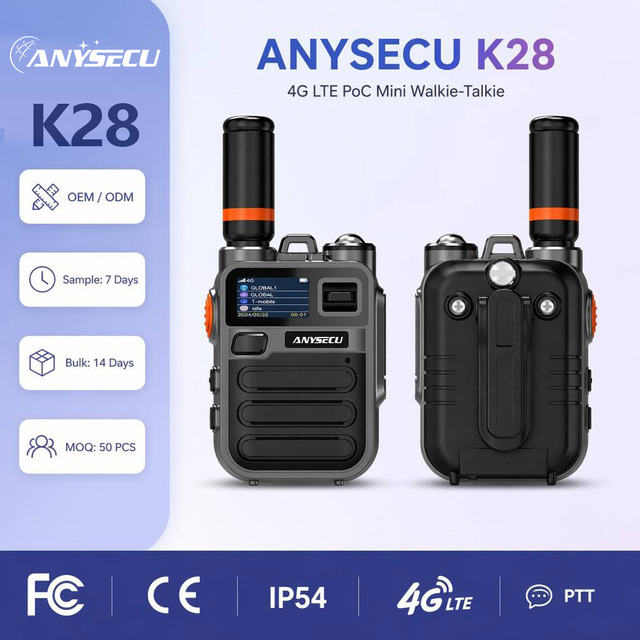 Anysecu Cheap Mini POC Walkie Talkie K28 RTOS System Global Talk Radio