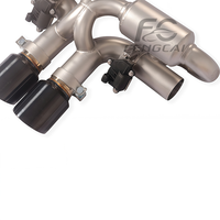 Pour Porsche 992 Carrera : Système d'échappement Catback Valvetronic avec sortie centrale style GT3, silencieux et tuyau d'échappement amélioré