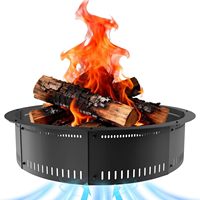 Insert de foyer sans fumée de 36 pouces pour foyer extérieur avec conception à flux d'air pour une combustion efficace, emballage pour vente par correspondance