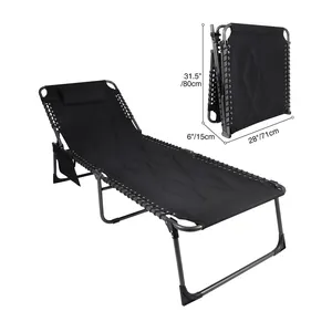 핫 세일 야외 해변 안락 의자 휴대용 조정 가능한 금속 알루미늄 접이식 캠핑 잠자는 해변 태양 안락 의자