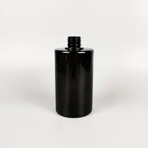 OEM 300毫升10oz圆柱圆形塑料pet瓶洗发水瓶乳液瓶，带乳液泵分配器，用于化妆品包装