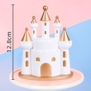 Vente directe d'usine - Décoration de gâteau en forme de château de princesse, ornements de château colorés avec échelle pour la décoration de gâteau d'anniversaire pour enfants - Product Image 5