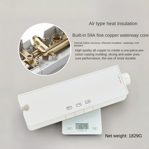 Douchette à main design simple pour salle <span class=keywords><strong>de</strong></span> bain, avec fonction <span class=keywords><strong>de</strong></span> séparation eau chaude et froide, jet supérieur, en laiton poli avec rehausseur en céramique, pour usage transfrontalier - Product Image 4