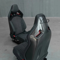 Sièges baquet de luxe YLD pour voiture, sport et course, avec panneau en fibre de carbone personnalisé et revêtement en cuir, modèle RS, pour Audi A3 A4 A5 A6 A7 Q3 Q5 Q7 Q8