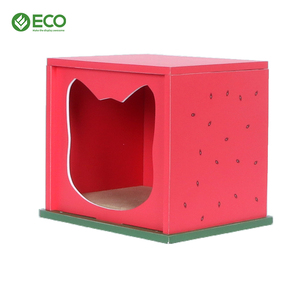 Eco Custom Cartoon Fashion Vierkant Dubbellaags Kattenbed Grot Kat Huis Cat Scratcher Kartonnen Pad Krabmat Met Kattenkruid - Product Image 2