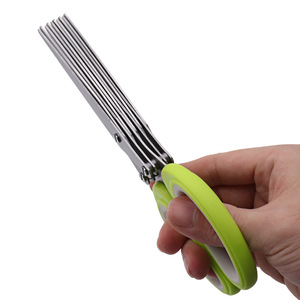 Stainless Steel Scallion <b>Scissors</b> 5 In Straight Head Ultra Sharp <b>Kitchen</b> Utensil Home Use Green Handle - Product Image 3