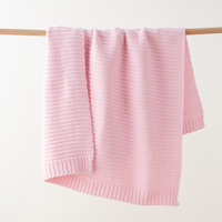Super doux Offre Spéciale prix de gros couverture pour bébé 100% coton couleur unie couverture tricotée pour nouveau-né