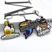 Porte-clés Anime & Business personnalisés en caoutchouc PVC souple avec porte-clés avec logo de marque personnalisé