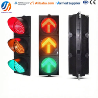 Feu de signalisation routière 400 mm (16 po) à LED, étanche, avec boîtier en PC, alimentation DC12V/DC24V