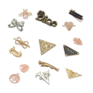 Wholesale Engraved Brand Logo Metal Tag Custom Metal Logo Labels for <b>Clothing</b> - Product Image 3