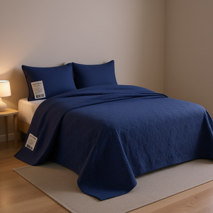 Juego de colcha reversible Navy King, colcha elegante para ropa de cama cómoda - Product Image 2