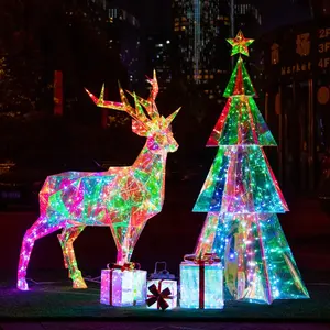 我们温暖的户外Luces De Navidad水晶钻石发光发光幻觉圣诞灯装饰品