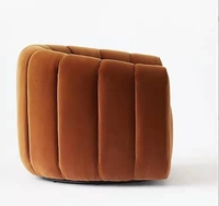 Design minimaliste canapé simple rétro lumière luxe velours chambre petit appartement loisirs chaise pivotante pour Villa hôtel
