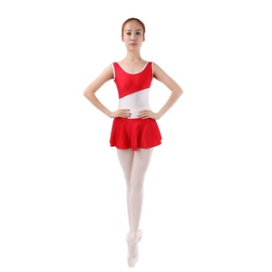 Offre Spéciale Adulte bicolore <span class=keywords><strong>Gymnastique</strong></span> Danse Robe Filles Réservoir Jupe Justaucorps pour Les Enfants - Product Image 4