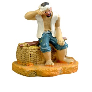 Figuras de Resina de Pescador en la Roca Jiang Taigong, Adornos Decorativos para Acuario - Product Image 5