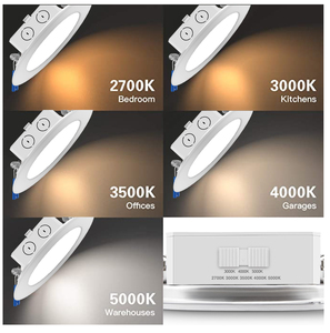 Lámpara empotrada de luz led ultradelgada, panel de luz de techo, 4 pulgadas, 9W, redonda, ETL <span class=keywords><strong>Intertek</strong></span> CRI>80 - Product Image 4