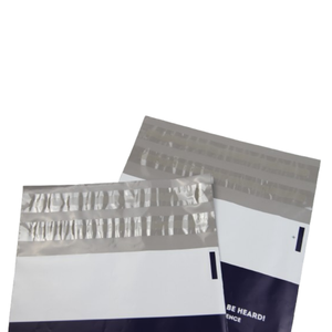 Sobre de polietileno azul oscuro personalizado, doble autoadhesivo, con impresión duradera - Product Image 6