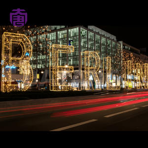 Customized 2d <b>Led</b> Metal Frame <b>Letters</b> Hot Sales Christmas Motif Light Ornament For Outdoor Holiday Street Mall Decoration Ip65 - Product Image 6