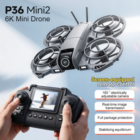 Drone Mini P36 480P Kamera Ganda yang Dapat Disesuaikan, Aksesoris Drone, Drone Mainan Cocok untuk Anak-anak dan Pemula