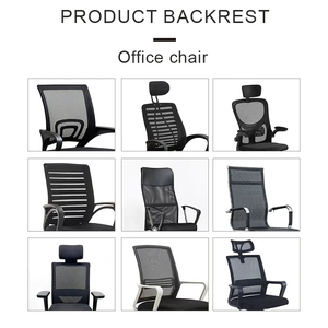 Siège durable à structure métallique avec appui-tête réglable et dossier <span class=keywords><strong>en</strong></span> maille pour s'asseoir toute la <span class=keywords><strong>journée</strong></span> Chaise simple noire Salle d'attente de bureau - Product Image 6