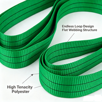 Sangle de levage plate en polyester monofilament sans fin EN 1492-1 de 5 tonnes, 50 mm, pour la construction, l'attelage et les palans