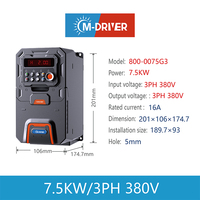 Variateur de fréquence M-driver VFD 7,5 kW 10 CV 380 V CA 50 Hz 60 Hz Modèle 800-0075G3 IP20 pour compresseur et moteur